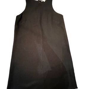 Black Linen dress with keyhole back and raw hem. Size medium.